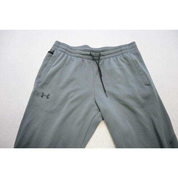 Under Armour Sweat Pants ColdGear Tapered Gray Athletic W/Pockets Mens XL - Picture 4 of 10
